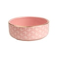 thumbnail image 4 of Doggy Parton, Dog Bowls, Gold Trim Butterfly Pet Bowl, Pink, Large, 4 of 15