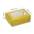 thumbnail image 2 of Uxcell 3.3x2.4x1.2" Paper Soap Box with Window, 40 Pack Soap Boxes Rectangle Packaging Boxes, Golden, 2 of 6