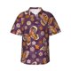 thumbnail image 1 of Balery Buffalo Plaid and Butterflys Camisas hawaianas de manga corta para hombre, camisas playeras de corte holgado, camisas de vacaciones con botones,3X-Large, 1 of 7