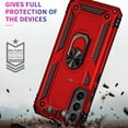 thumbnail image 7 of SaniMore Tri-layer Case for Samsung Galaxy S24 Plus 2024, 360° Rotating Kickstand Rugged PC Back + TPU Bumper Magnetic Car Mount Anti-fingerprint Anti-fall Heavy Duty Protective Shell, Red, 7 of 7