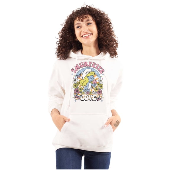 Smurfette Cartoon Love Spring Season Hoodie Sweatshirt Women Brisco Brands S