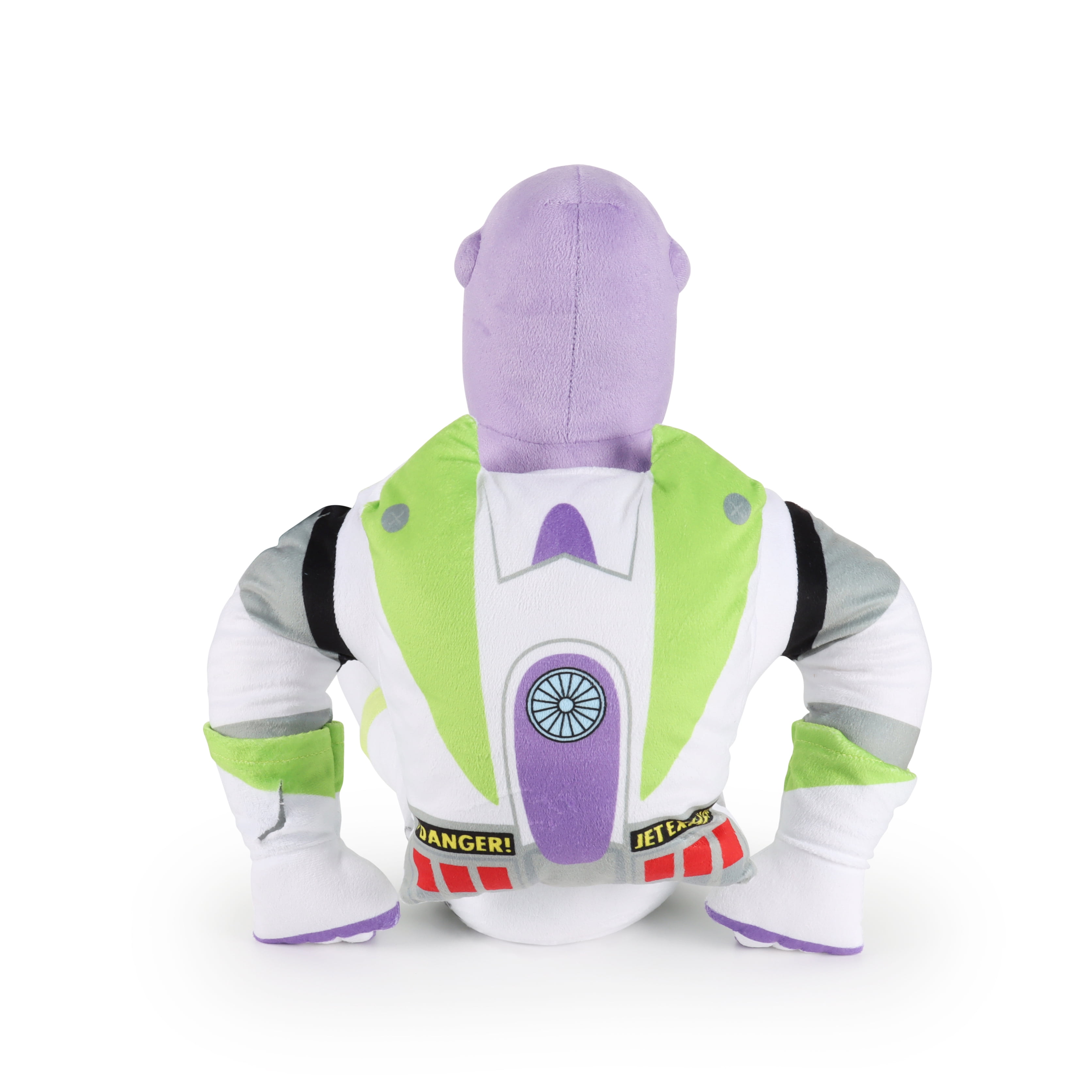Toy Story Buzz Lightyear Kids Decorative Weighted Pillow Buddy, Polyester Velboa, Green & Purple, Disney