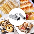 thumbnail image 3 of Molde tubular de acero inoxidable para hacer cannoli, herramientas para hacer masa de hojaldre fáciles de limpiar y duraderas para usuarios principiantes y profesionales, 3 of 5