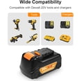 thumbnail image 5 of 2Pack Replacement for Dewalt 20V 6.0Ah Max Battery with 1 Charger Combo Comaptible with Dewalt DCD DCF DCG Series Cordless Power Tools, 5 of 5