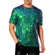 thumbnail image 1 of Camiseta INSPIRE CHIC para hombre de manga corta, cuello redondo, ajuste regular, ideal para fiestas y clubes, camiseta brillante de disco, color verde, 1 of 4