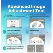 Plustek OpticSlim 1680 - High Speed Large Format Flatbed Scanner, scan Tabloid Size in 3 Seconds. Daul View Function Enable You to Quickly Check The Image Adjustment Effect