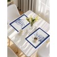 thumbnail image 5 of Nautical Ship Placemats Set of 8, Blue Coastal Ocean Birds Boat Vintage Placemats for Dining Table, Place Mats for Kitchen Tabletop, Waterproof Wipeable Dining Table Mats Set, 5 of 9