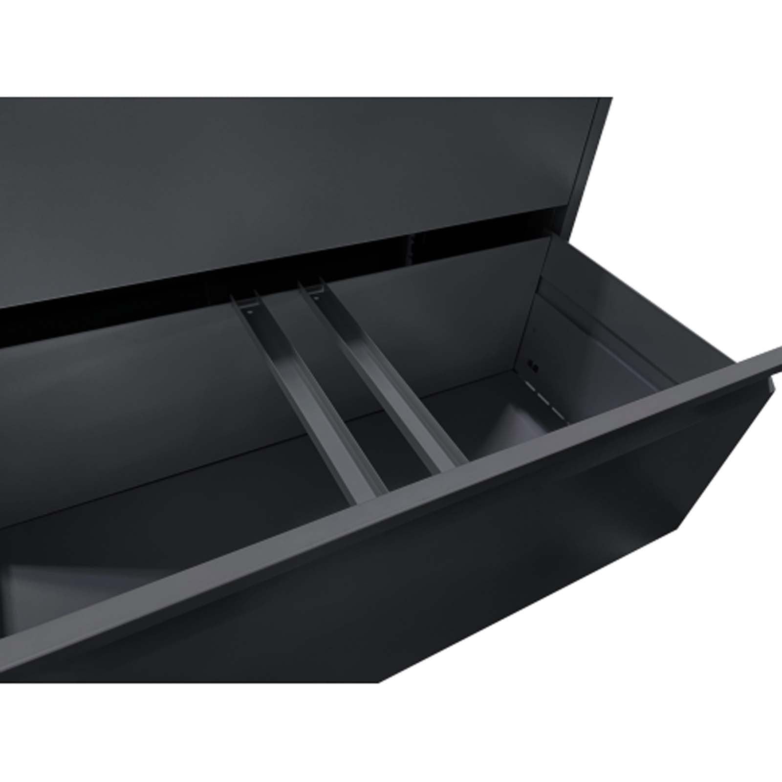 Tall 4 Drawer File Cabinet with Lock - Metal Drawer Cabinet, Office Lateral File Cabinets for Home Office/Study, Wide Storage for Multiple Paper Sizes (Black)