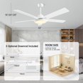 thumbnail image 2 of meconardinc 52" Modern Ceiling Fans with Lights and Remote, LED Dimmable - N/A White, 2 of 5