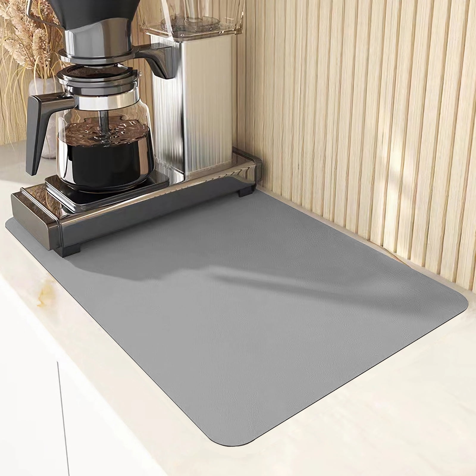 Panzexin 1-Pack Food-Grade Silicone Mats, Non-Slip, Heat-Resistant & Waterproof, 23.6" x 15.7" Table Placemats, Dough Mats- Gray