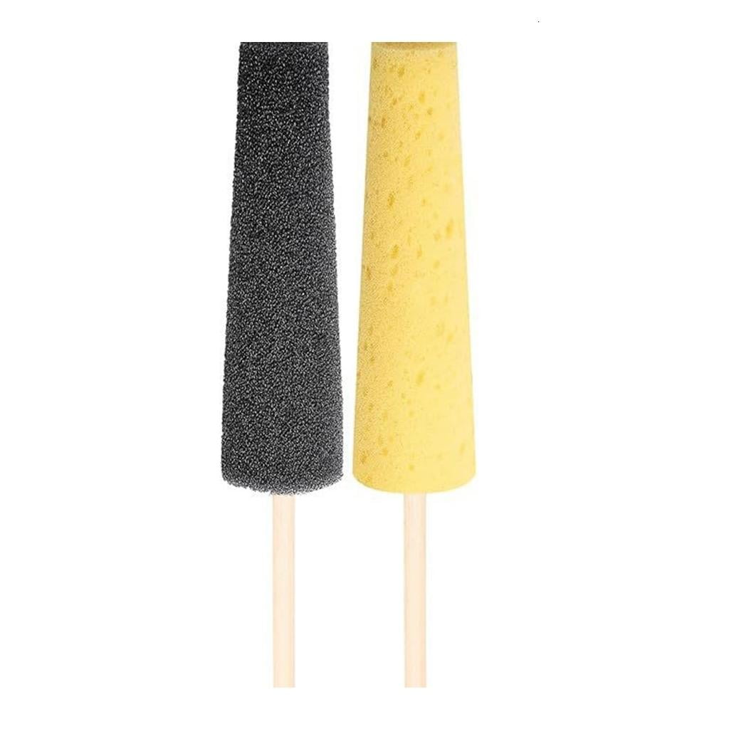 Rvaymup 10Pcs Pottery Trimming Tool Pottery Sponge on Stick for Ceramic Clay Trimming