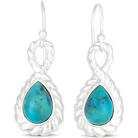 Turquoise Sterling Silver Drop Earrings
