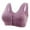 Purple, variant on Cmfcve Women's Oversize Bra Printed Gathering Wireless Lingerie Adjustable Straps Front Closure Bra