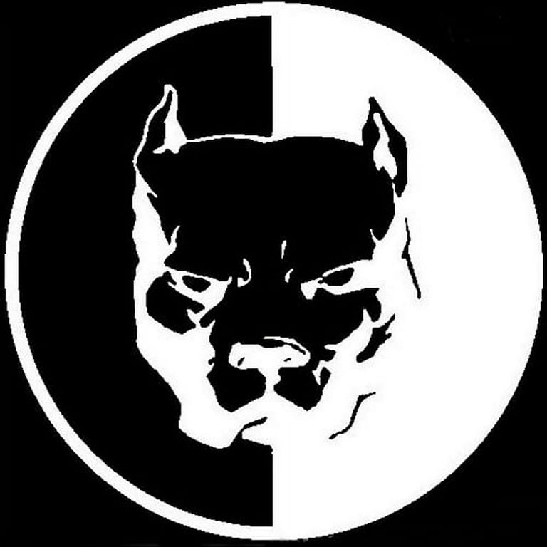 Beware Protected by Pit Bull Terrier with Attitude - Blue Nose SLAP-STICKZ(TM)  Automotive Car Window Locker Bumper Sticker 