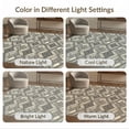 thumbnail image 7 of ODIKA 6'x9' Washable Area Rug Geometric Interlocking Weathered Faded Neutral Palette Repeating for Family Room, Living Room, Master Bedroom, Non-Slip, Easy Care, 7 of 7