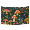 thumbnail image 6 of Yayeee Tapestry Wall Hanging for Bedroom 60" x 40" Living Room Home Wall Art Decor, Orange Mushroom, 6 of 7