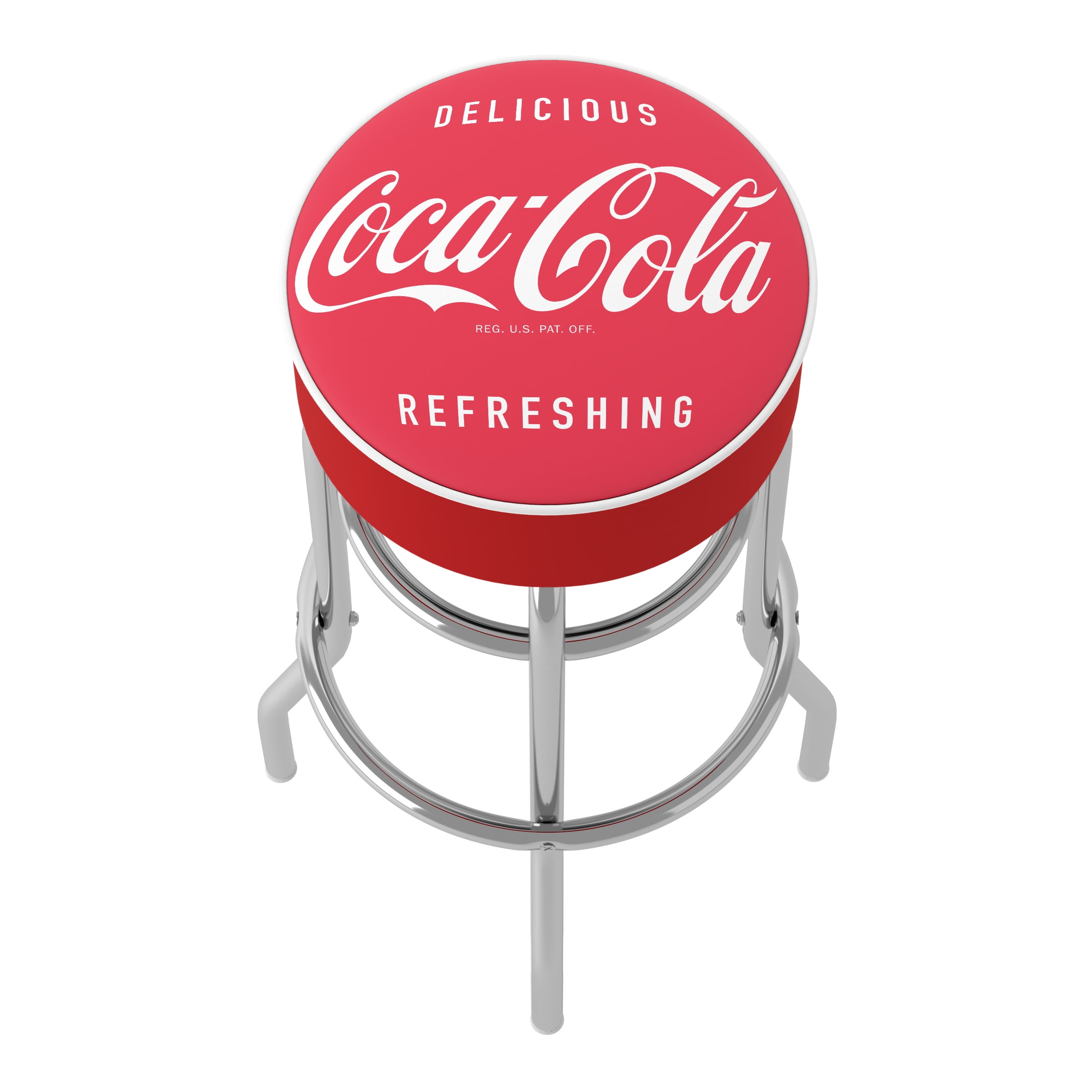 Trademark Gameroom Coca-Cola Vintage Bar Stool with Padded Seat