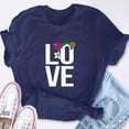 thumbnail image 6 of EcoLoom Aloha Hawaiian Love Hawaiian Lei Flower Short Sleeve Unisex T Shirt Heather Black-3XL, 6 of 6