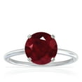 thumbnail image 1 of GemsNY July Birthstone - Dainty Round Four Prong Ruby Solitaire Ring (Grade - AA | 1.55cts.), 1 of 4
