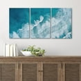 thumbnail image 2 of PixonSign Canvas Print Wall Art Set Teal Ocean Wave Beach Shore Coastal Seascape Landscape Nature Wilderness Modern Decorative Nautical Blue Calm/Relax/Cozy - 24"x36"x3, 2 of 5