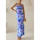 thumbnail image 3 of Vestido largo PRETTYGARDEN para mujer, ajustado con estampado floral, color morado orquídea, 3 of 9