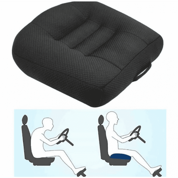 Car Booster Seat, Adult Car Booster Seat, Car Seat Elevation Cushion for Relief and Comfort with (Black)
