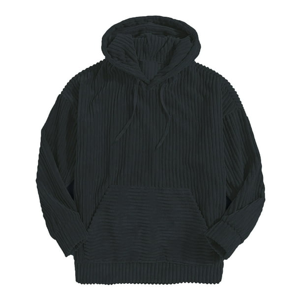 WILLBEST Sudaderas Navideñas Blusa Informal De Pana con Retazos para Hombre, Sudaderas con Capucha De Manga Larga y Cordón Mediana