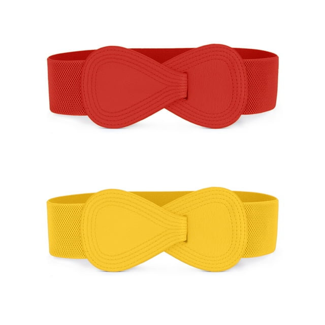 Unique Bargains Ceinture Élastique en Forme de 8 pour Femme