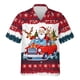 thumbnail image 4 of Camisa hawaiana con estampado 3D de Papá Noel y renos para hombre, camisas hawaianas informales de manga corta para fiestas navideñas, 4 of 5