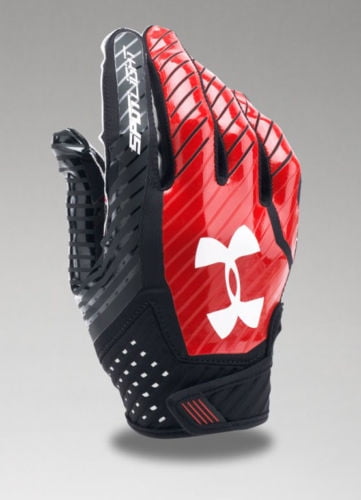 New Under Armour Men's Spotlight Football Gloves Size Small Red 1290814 