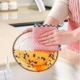 thumbnail image 2 of 5PCS Cleaning Towel Absorbent Kitchen Hand Dishcloth Coral Velvet Fiber Household Washing Rag, Red, 2 of 9