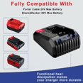thumbnail image 3 of Persever 5.0Ah 20-Volt LB2X4020 Replacement for Black Decker 20V Lithium Battery LBXR20 LB20 LBX20 LBXR2020-OPE LBXR20B-2 LBX4020 LST220 Compatible With Cordless Power Tools (non-original), 3 of 5