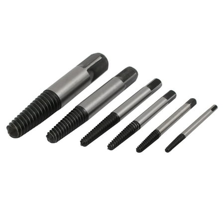 - Reverse Threaded Screw Extractor Set Bolt Stud Pipe Remover Tool Kit 6 in 1