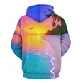 thumbnail image 3 of Tropical Sunset Beach Paradise 3D Print Hoodie Men Women Autumn Thin Pullover Sweatshirt Vintage Streetwear Tops, 3 of 6