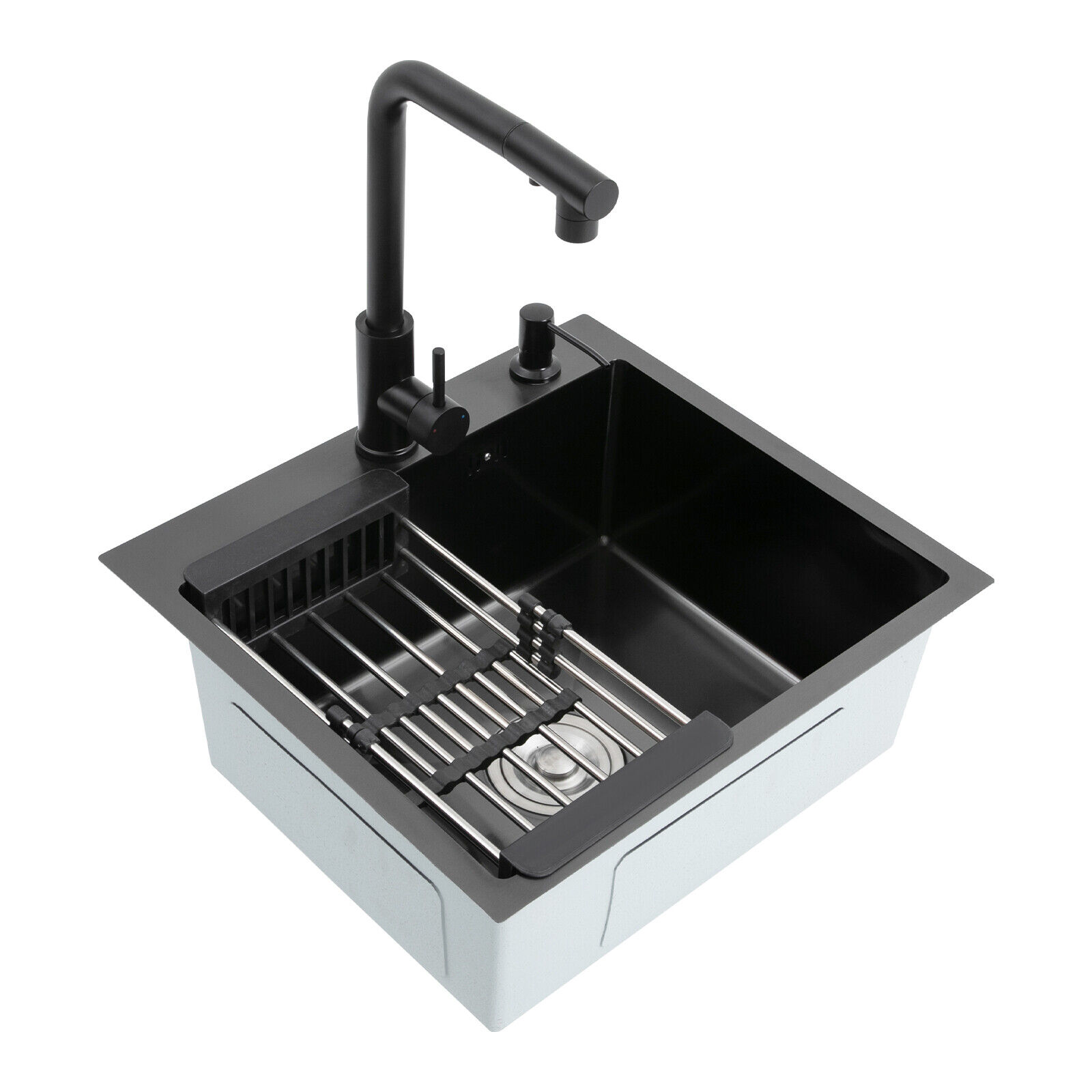 Kitchen Sink Stainless Steel Sink Black Stainless Steel Built-in Sink W/Tap