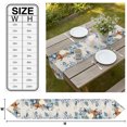thumbnail image 3 of Orange Blue Fall Table Runner Linen Burlap Table Runner 90 Inches Long Thanksgiving Eucalyptus Berry Leaves Beige Dresser Scarves for Kitchen Island Coffee Dining Room Party Holiday Decor 13"x90", 3 of 8