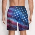 thumbnail image 4 of 250 Anniversary USA Shorts for Men 4th of July Independence Day Patriotic Shorts Drawstring Elastic Waist Summer Beach Shorts with Pockets, 4 of 4