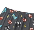 thumbnail image 5 of Beezizac Little & Big Boys Pajamas Gray Game & Baseball Snug-fit Short Sleeves & Pants Set Comfy PJ Set Size 10, 5 of 7