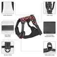 thumbnail image 6 of Bingfone Red Floral No Pull Dog Vest Harness For Small Medium Large Dogs Strap For Puppy Walking,Training,Dog Harness-Medium, 6 of 9