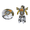 E003- Silver, variant on Gold Deformable Robot Toys Collection, Deformable Squeeze Toys Robot for Student, Birthday Favors for Student Party, Robot Toys for Student