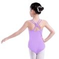 thumbnail image 4 of Krdevn Girls Ballet Dance Leotard, Solid Color Sleeveless Gymnastics Bodysuit for 3-16Y Kids,Light Purple, 4 of 6