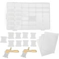 thumbnail image 4 of Caja organizadora de hilo de bordar, máquina de bobinado Manual de bobinas de plástico para punto de cruz, color blanco leche, 4 of 12