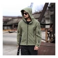 thumbnail image 3 of Chaqueta táctica para hombre, chaqueta caliente con capucha de poliéster, 3 of 7