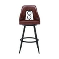 thumbnail image 2 of Ruby Contemporary 26" Counter Height Barstool in Black Powder Coated Finish and Vintage Coffee Faux Leather, 2 of 8