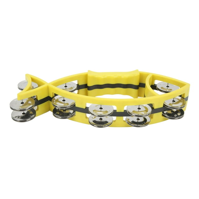 Children Percussion Instrument, ABS Material Double Row Double Row Jingles Fish Design for Early Education for Kindergarten Yellow,Green