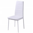 thumbnail image 3 of vidaXL 5/7 Piece Black White Dining Set Glass Table Artificial Leather Chairs, 3 of 6