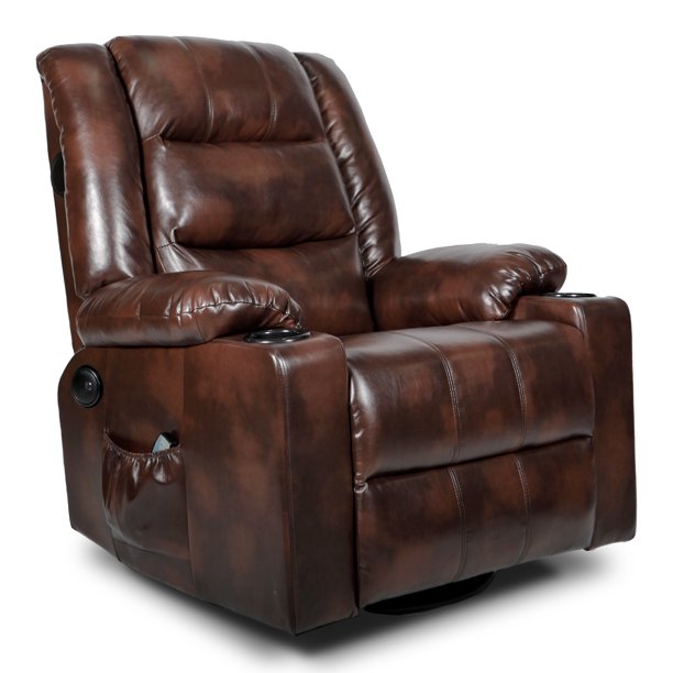 ComHoma Massage Recliner Chair Rocking Swiveling Recliner Single Chair
