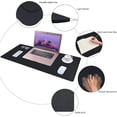 thumbnail image 4 of Desk Pad, Extended Gaming Mouse Pad, XXL Large Mouse Pad, Non-Slip PU Leather Desk Blotter, Waterproof Keyboard Mouse Mat Desk Writing Pad for Work, Game, Office, Home Accessories - Black, 4 of 5