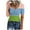 Light Blue, variant on ALLLIST Cute Summer Tops for Women Green Color Block Scoop Neck Button Short Sleeve Slim T-Shirts Womens Shirts S