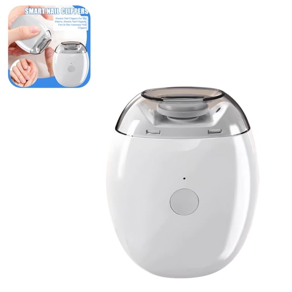 Smart Electric Nail Clipper, 2 in 1 Automatic Nail Trimmer and Polisher, Rechargeable Safe Nail Cutter for Adults Seniors Kids as shown